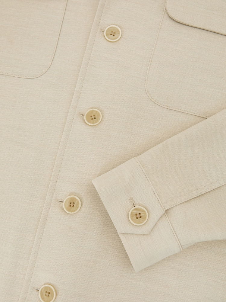 Reiss Stone Peshi Twin-Pocket Button-Through Overshirt - Image 10 of 10 Reiss Stone Peshi Twin-Pocket Button-Through Overshirt - Image 10 of 10