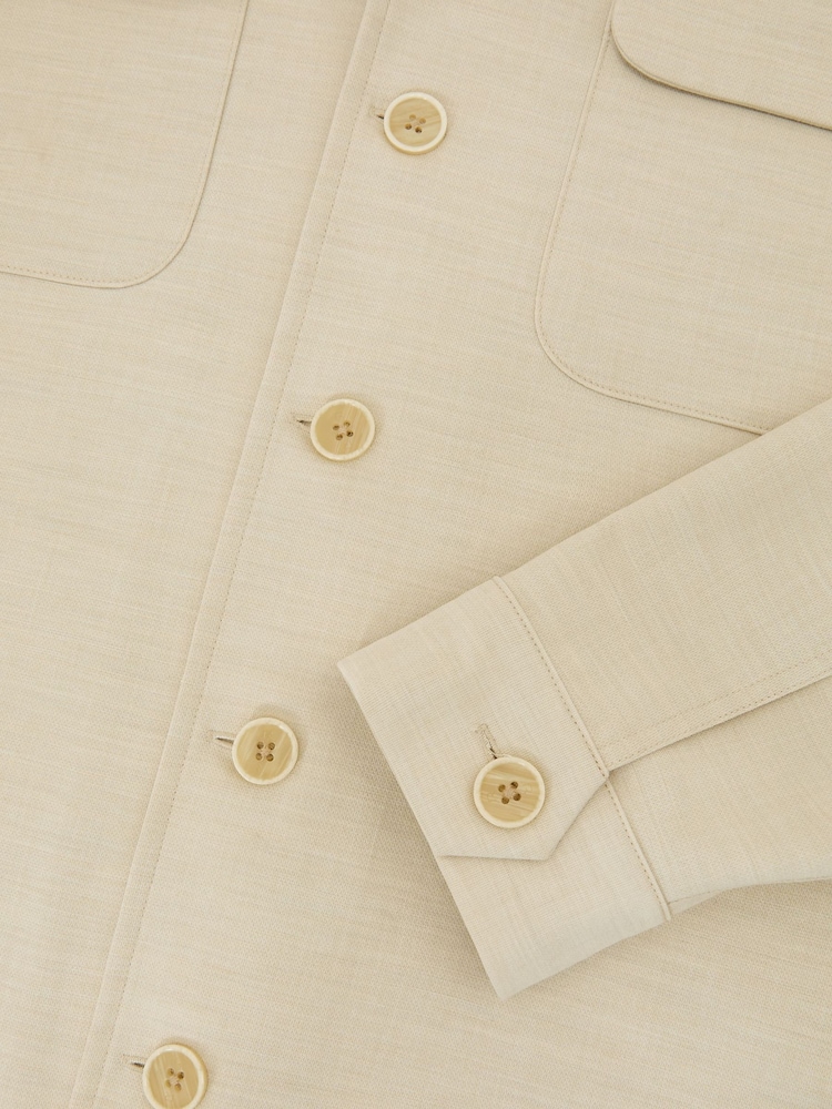 Reiss Stone Peshi Twin-Pocket Button-Through Overshirt - Image 9 of 9 Reiss Stone Peshi Twin-Pocket Button-Through Overshirt - Image 9 of 9