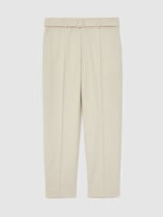 Piatră - Reiss Peshi Relaxed-Fit Belted Pintuck Trousers - Imaginea 2 din 9