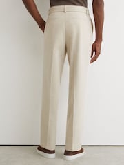 Piatră - Reiss Peshi Relaxed-Fit Belted Pintuck Trousers - Imaginea 8 din 9