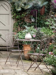 Gallery Home Black Brighton Garden 2 Seater Bistro Set - Image 1 of 4