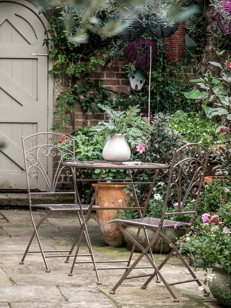 Gallery Home Black Brighton Garden 2 Seater Bistro Set - Image 1 of 4