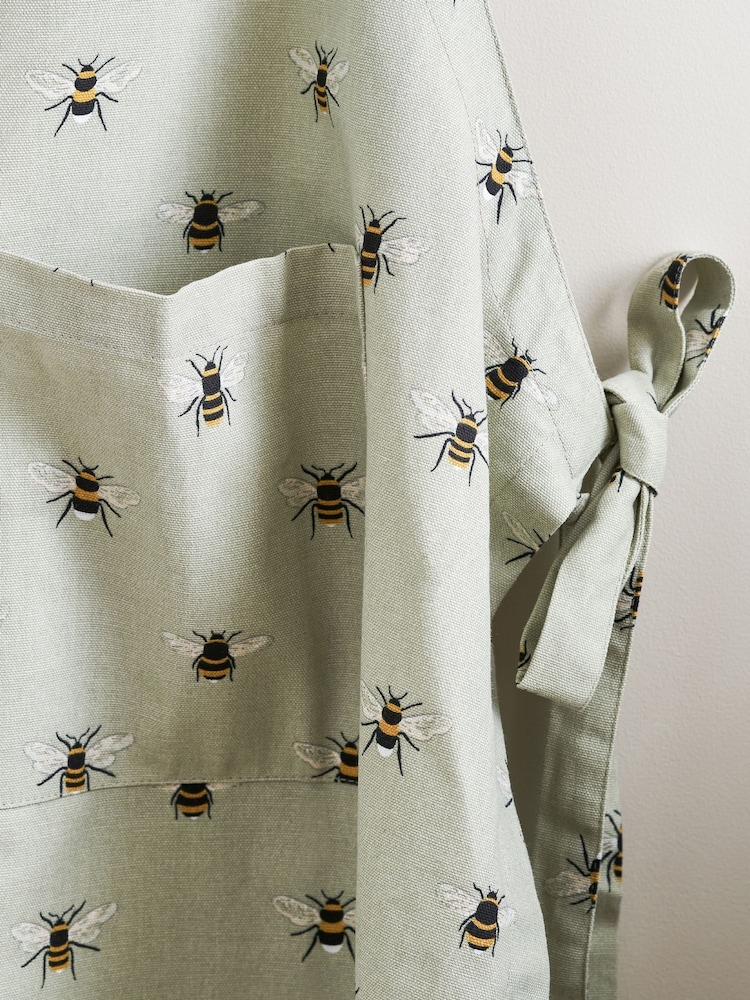 Sophie Allport Pale Green Bees Apron - Image 3 of 3