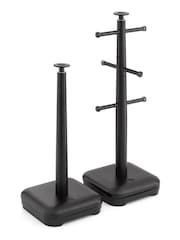 Swan Black Towel Pole and Mug Tree Set - Image 1 of 2