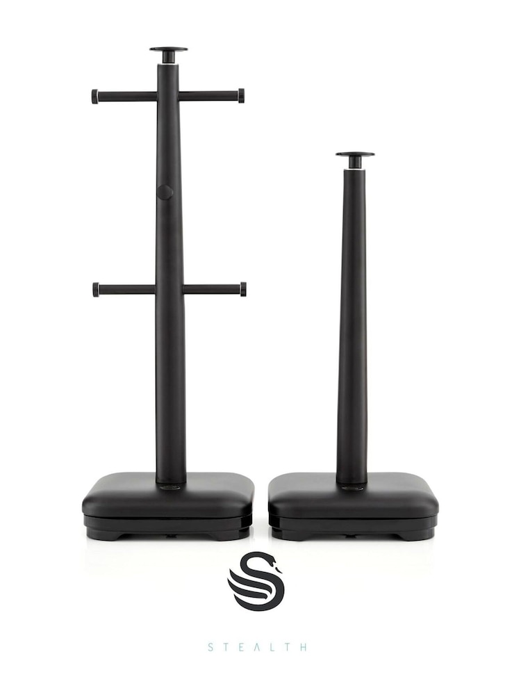 Swan Black Towel Pole and Mug Tree Set - Image 2 of 2