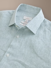 Neutral Regular Fit Signature Linen Long Sleeve Smart Shirt - Image 3 of 3