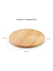 Sur La Table Natural Wood Round Large Chopping Board - Image 5 of 5