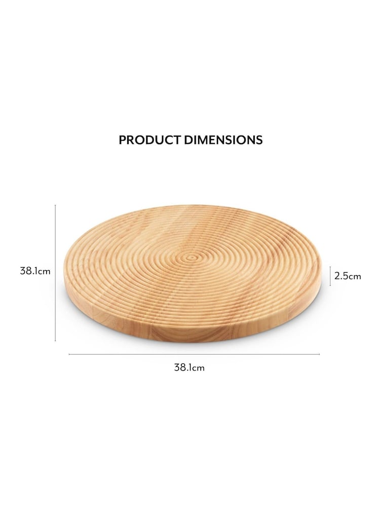 Sur La Table Natural Wood Round Large Chopping Board - Image 5 of 5 Sur La Table Natural Wood Round Large Chopping Board - Image 5 of 5