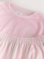 Ecru/Pink Bow - Fleece Cosy Pyjamas (3-16yrs) - Image 8 de 8