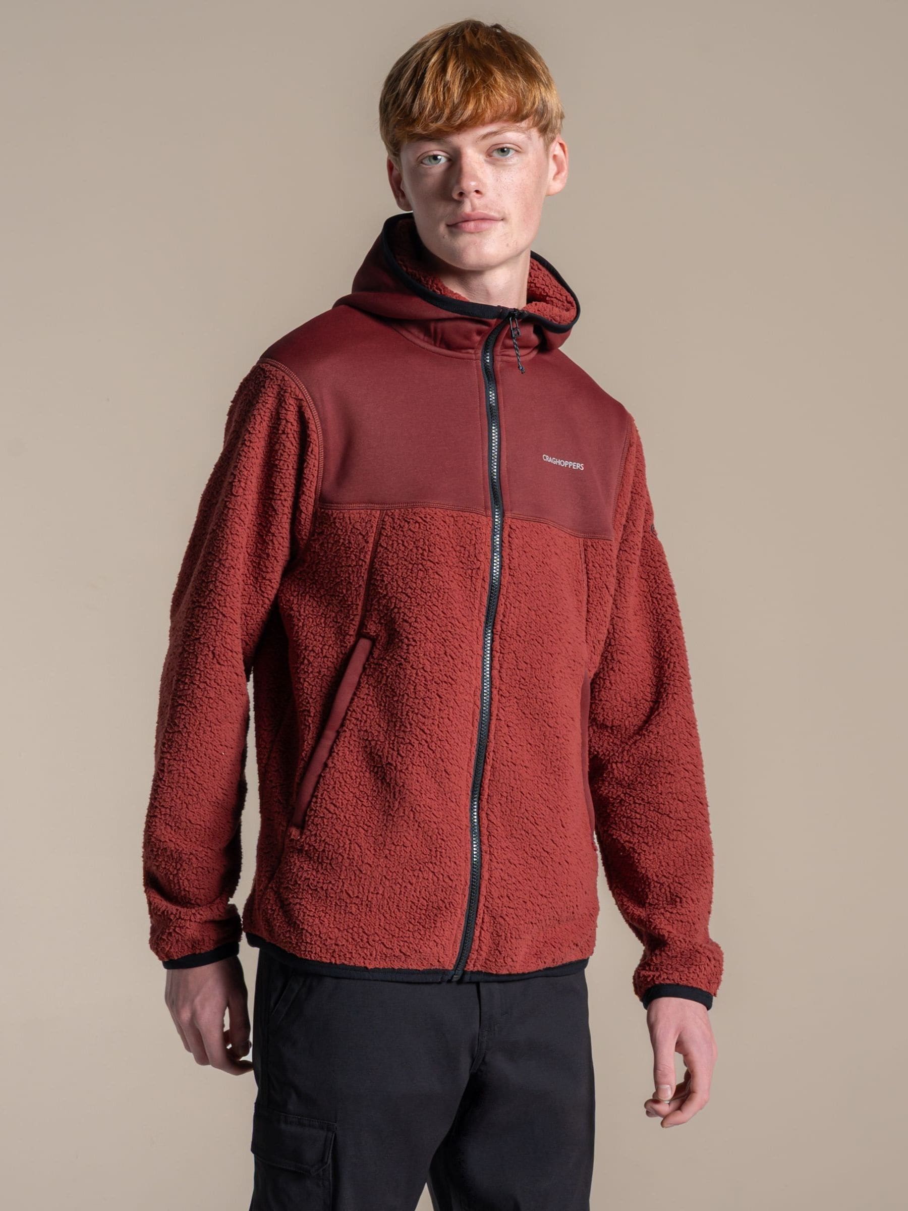 Craghoppers Men's Maroon Telesto Hooded Insulated Borg Jacket In | : 2XL - Image 7