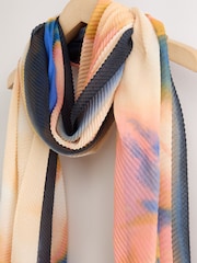Pink Floral Plisse Lightweight Scarf - Image 5 of 6