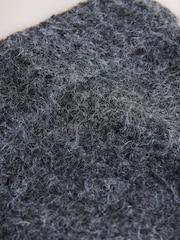 Charcoal Grey Ribbed Beanie Hat - Image 4 of 5