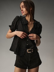Anthropologie Pilcro The Keira Collared Button-Front Blouse - Image 1 of 1