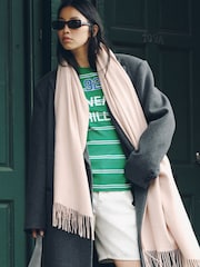 Açıq Çəhrayı - Ortaçəkili Scarf - 8şəkildən 1 şəkil