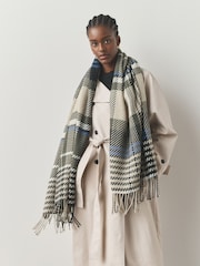 Monochrome Check - Ortaçəkili Scarf - 7şəkildən 1 şəkil