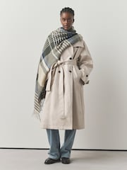 Monochrome Check - Ortaçəkili Scarf - 7şəkildən 2 şəkil
