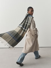 Monochrome Check - Ortaçəkili Scarf - 7şəkildən 3 şəkil