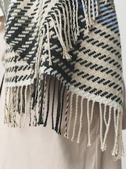 Monochrome Check - Ortaçəkili Scarf - 7şəkildən 4 şəkil