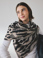 Leopard - Jacquardmønstret mellemvægt halstørklæde - Billede 1 af 6