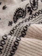 Monochrome Bandana Print Tie Neck Knitted Tank Top - Image 7 of 8