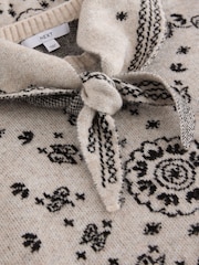 Monochrome Bandana Print Tie Neck Knitted Tank Top - Image 8 of 8