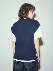 Navy Blue Argyle Tank - Image 4 of 8