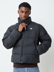 Melns - adidas Originals Stand Collar Regening jaka - Attēls 1 no 5