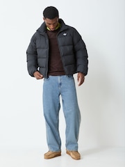 Melns - adidas Originals Stand Collar Regening jaka - Attēls 2 no 5