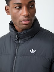 Melns - adidas Originals Stand Collar Regening jaka - Attēls 4 no 5