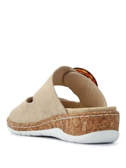 Pavers Cream Wide Fit Dual-Fasten Mules - Image 3 of 5