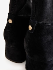 B by Ted Baker Black Leather Sock Knee High Boots - Image 7 of 7