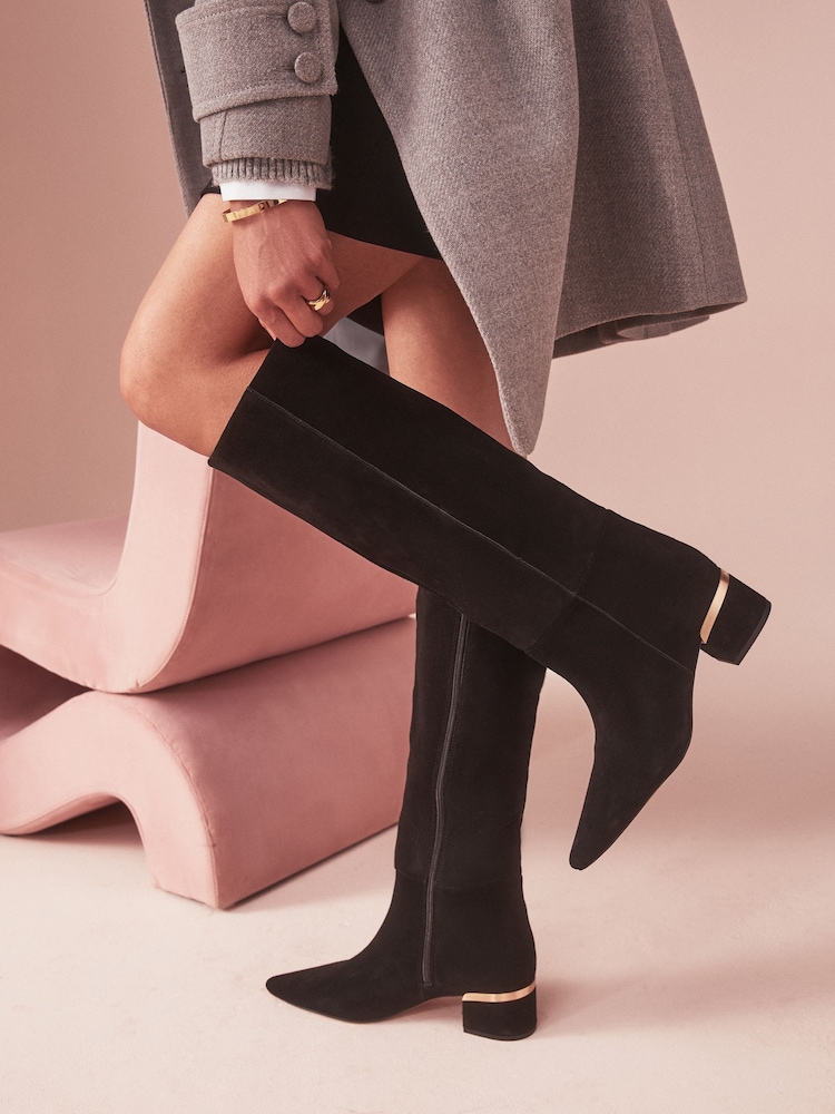 B by Ted Baker Pointed Knee High Boots - Image 1 of 8 B by Ted Baker Pointed Knee High Boots - Image 1 of 8