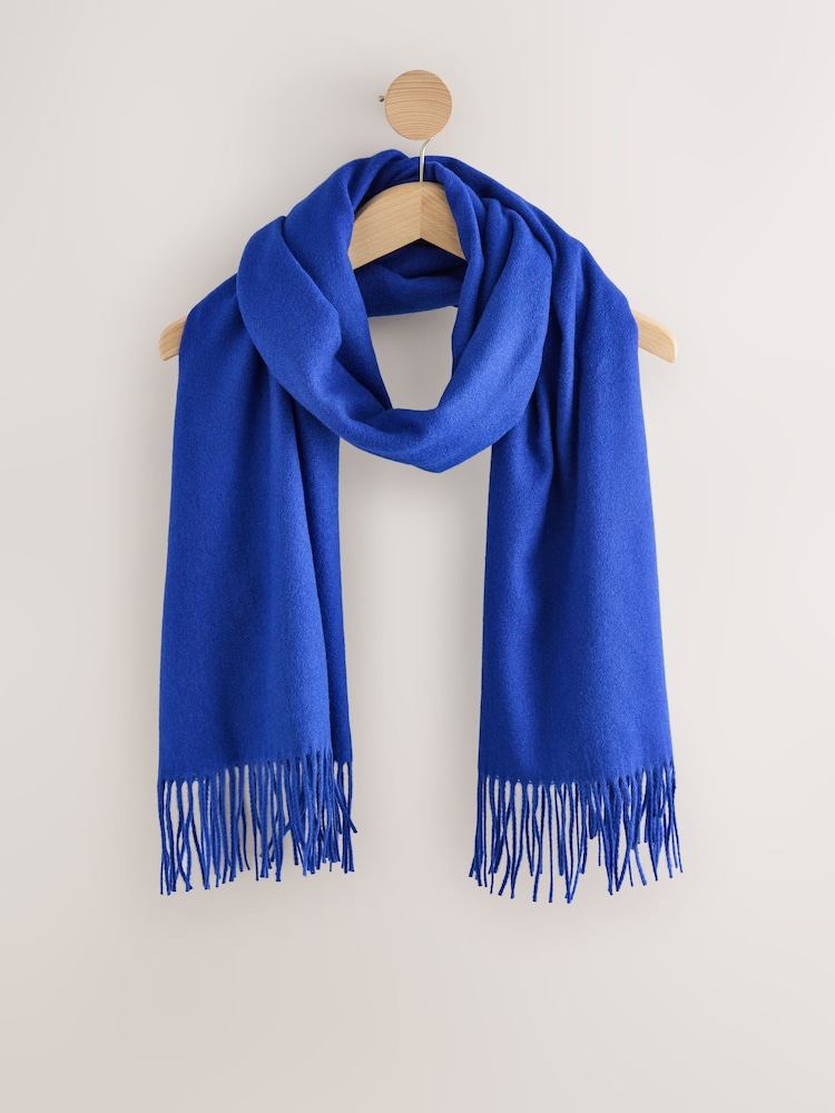 Kobalt Mavisi - Ortaçəkili Scarf - 3şəkildən 1 şəkil