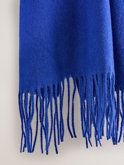Kobalt Mavisi - Ortaçəkili Scarf - 3şəkildən 3 şəkil