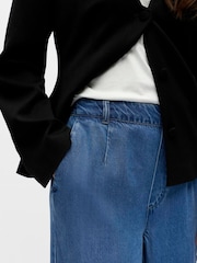 OBJECT Blue Lisa Wide Leg Mid Waist Trousers - Image 3 of 4