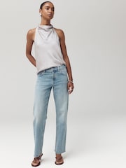 Mid Blue Straight Leg Mid Low Rise Jeans - Image 2 of 8