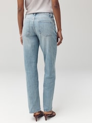 Mid Blue Straight Leg Mid Low Rise Jeans - Image 4 of 8