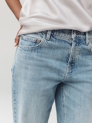Mid Blue Straight Leg Mid Low Rise Jeans - Image 5 of 8