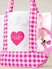 Bath & Body Works Pink Gingham Print Tote Bag - Image 2 of 2