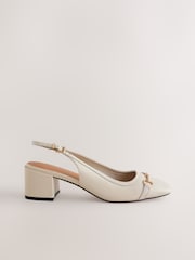 Οστό - B by Ted Baker Leather Snaffle Slingback Heels - Εικόνα 4 από 9