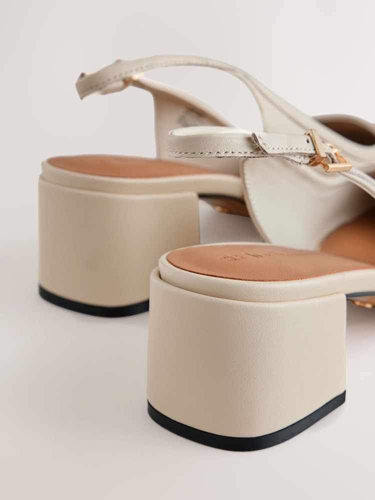 Οστό - B by Ted Baker Leather Snaffle Slingback Heels - Εικόνα 9 από 9 Οστό - B by Ted Baker Leather Snaffle Slingback Heels - Εικόνα 9 από 9