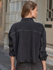 Juoda - N.Premium Boxy Denim Shirt - 3 paveikslėlis iš 7