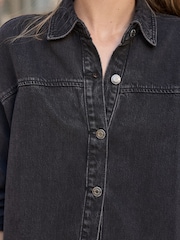 Juoda - N.Premium Boxy Denim Shirt - 4 paveikslėlis iš 7
