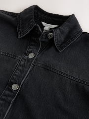Juoda - N.Premium Boxy Denim Shirt - 7 paveikslėlis iš 7