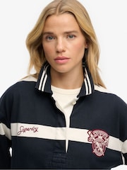 כחול  - Superdry Crest Stripe Rugby Shirt - תמונה 5 מתוך 5