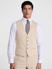 MOSS Natural Slim Fit Suit Waistcoat - Image 1 of 3