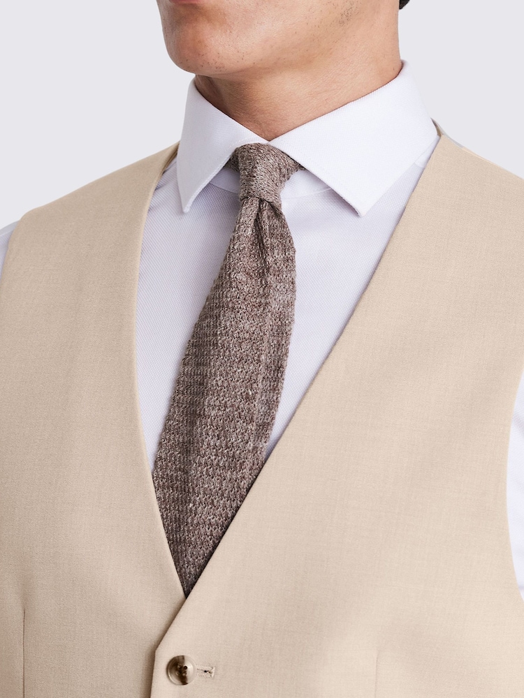 MOSS Natural Slim Fit Suit Waistcoat - Image 3 of 3