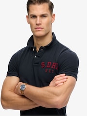 Superdry Navy Blue Vintage Athletic Polo Shirt - Image 1 of 7