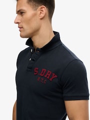 Superdry Navy Blue Vintage Athletic Polo Shirt - Image 2 of 7