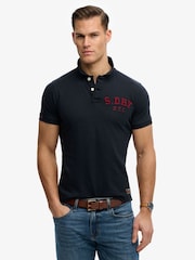 Superdry Navy Blue Vintage Athletic Polo Shirt - Image 3 of 7